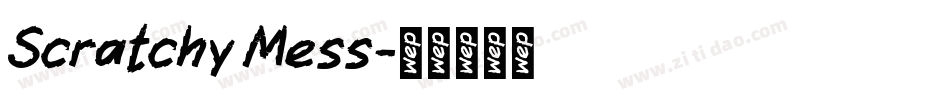 Scratchy Mess字体转换